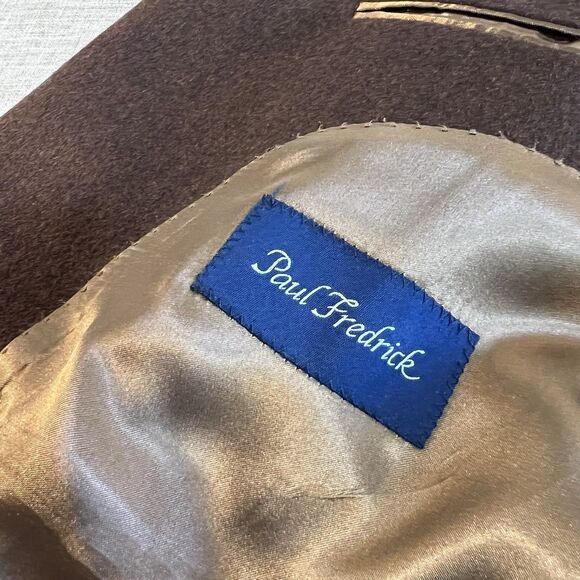 Paul Fredrick Blazer Sport Coat Brown Camel Hair Men’s 48 Long - Picture 6 of 12
